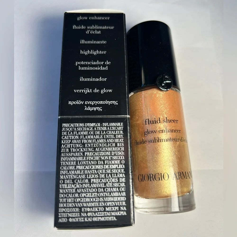 NWT🌷Armani Fluid Sheer Glow Enhancer Highlighter in “#10 Golden Bronze”